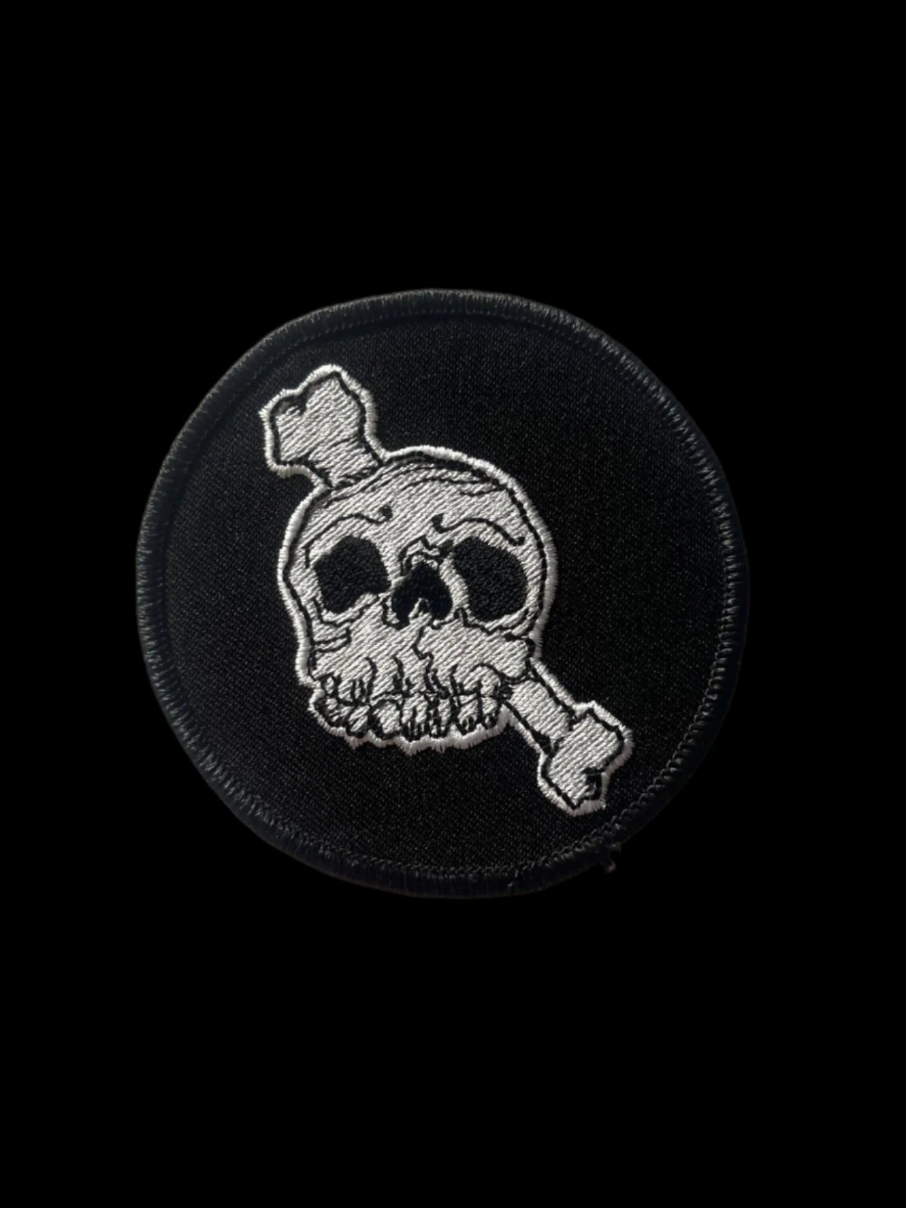 SKULL 'N BONE SEW ON PATCH